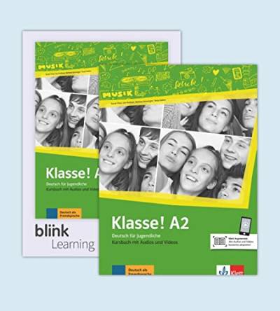 Klasse! A2 - Media Bundle BlinkLearning: Deutsch für Jugendliche. Kursbuch mit Audios/Videos inklusive Lizenzcode BlinkLearning (14 Monate) (Klasse!: Deutsch für Jugendliche)